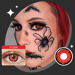 Spedizione gratuita Pseyeche lenti a contatto Halloween occhi di lupo giallo colorato contatti cosplay lenti pazze lentes de contacto - Product Image 4