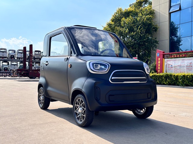 2 Seater Enclosed Mini 4 Wheel Electric Car Low Speed Adult City Electric Quadricycle