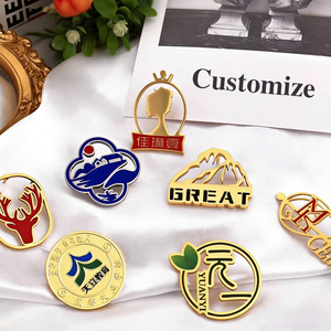 Distintivo/Broche Personalizzato in Acciaio Inossidabile con Logo Aziendale ed Emblema Scolastico, Design con Smalto Imitazione, Origine Cina, <span class=keywords><strong>Regalo</strong></span> di <span class=keywords><strong>Laurea</strong></span> - Product Image 1