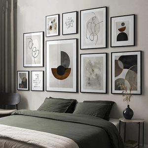 <span class=keywords><strong>Pittura</strong></span> murale astratta figure geometriche <span class=keywords><strong>pittura</strong></span> su tela grafica arte Poster stampa moda immagine Vintage arredamento moderno camera da letto - Product Image 5