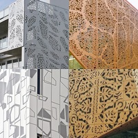 Panneaux de façade perforés en alliage d'aluminium PVDF modernes, durables, résistants au feu et à la corrosion pour hôpitaux/écoles/bureaux/villas