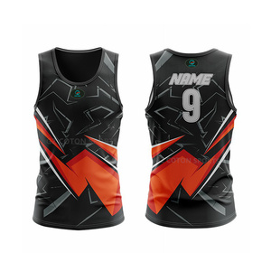 <span class=keywords><strong>Maillot</strong></span> de <span class=keywords><strong>rugby</strong></span> personnalisé en polyester respirant 100% avec impression numérique 3D par sublimation, singlet de football américain pour hommes - Product Image 4