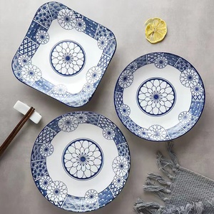 Nórdico ecológico elegante <span class=keywords><strong>restaurante</strong></span> casa ronda juego de vajilla de cocina de cerámica placa - Product Image 6