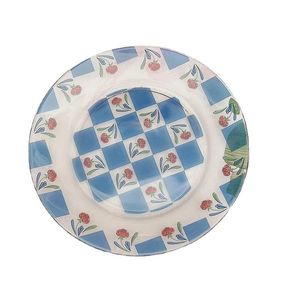 Petite <span class=keywords><strong>assiette</strong></span> en verre transparente, résistante aux micro-ondes et aux hautes températures, motif végétal, <span class=keywords><strong>assiette</strong></span> plate pour fruits, gâteaux et desserts - Product Image 5