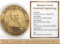Pièce de monnaie commémorative personnalisée en zinc plaqué or avec portrait 3D, pour le Président Général de la Fraternité Alpha Phi Alpha, cadeau