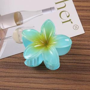 Pinza para el Cabello con Forma de Flor de Huevo en Colores Pastel, Accesorio para el Cabello Transparente Inspirado en Vacaciones Turísticas - Product Image 5