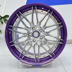 Rines de Aleación Forjados Personalizados XL de 16-23 Pulgadas <span class=keywords><strong>con</strong></span> Radios Pulidos, Barril Morado, Diseño Cóncavo Profundo, Rines Forjados <span class=keywords><strong>para</strong></span> Tuning - Product Image 2