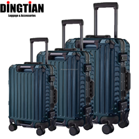 Ensemble de bagages à cadre en aluminium avec sac anti-poussière, valise à roulettes 3 pièces pour voyage, 360 °   Roues pivotantes doubles, OEM accepté