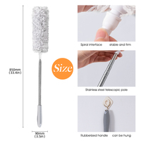 Balai télescopique Masthome avec manche détachable, plume flexible en microfibre, plumeau de nettoyage
