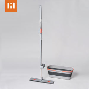 Cubo de fregona plegable Holamopa con asa Cubo plegable pequeño con ruedas para limpieza de la casa - Product Image 1