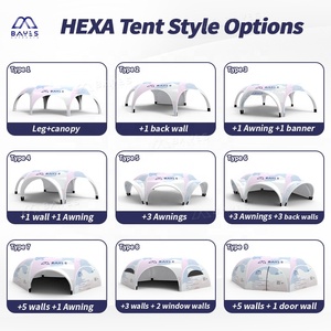 เต็นท์ลมแบบกำหนดเอง ดีไซน์โมดูลาร์ โครงสร้างลม โดมลมเป่าลม เต็นท์ทรงศาลาเป่าลมสำหรับงานอีเว้นท์ - Product Image 5