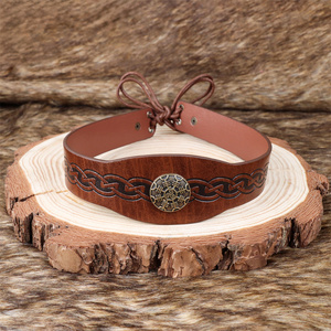 Fascia per la Testa in Finta Pelle Stile Vichingo Medievale, Nodo Celtico Regolabile in PU, Accessorio per Cosplay LARP e Costumi Rinascimentali - Product Image 4