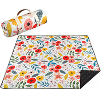 Couverture de camping, pique-nique et voyage surdimensionnée imprimée en polyester, imperméable, pliable et portable pour l'extérieur