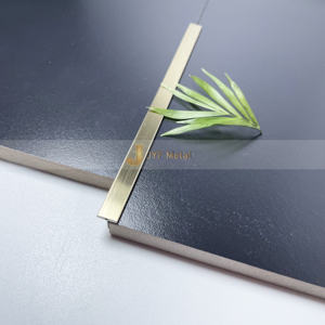 Bande en acier inoxydable moderne et durable en forme de T EX287 avec garantie de plus de 5 ans pour les bords de carrelage intérieurs et les utilisations de transition - Product Image 1