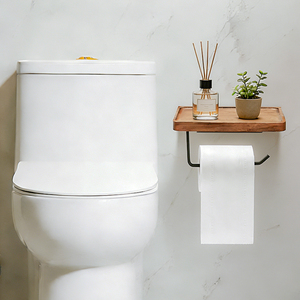 Оптовая продажа, новый дизайн, стеллаж для хранения салфеток, настенное крепление 2 в 1, рулон, держатель для деревянных бумажных полотенец - Product Image 4