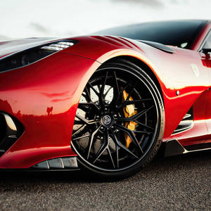 2 Piezas de Rines Personalizados Cóncavos Negros Mate de 5x112 5x114.3 5x120 para Ferrari Lamborghini - Product Image 1