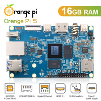 Orange Pi 5 16GB RK3588S, module PCIE WiFi+BT externe, ordinateur monocarte SSD Gigabit Ethernet, exécute Android Debian OS
