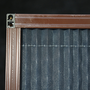 Puerta retráctil plisada de fibra de vidrio con marco de aluminio de diseño moderno para ventanas correderas Material de red de poliéster para uso doméstico - Product Image 5