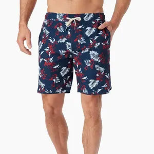 Pantalones cortos de playa de verano, bañadores de nailon reciclado para hombre, bañadores personalizados, bañadores estampados con bolsillo