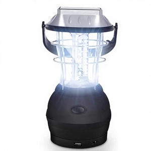 Lanterne solaire LED de camping avec manivelle rechargeable, étanche, lumière d'urgence pour la randonnée et les excursions - Product Image 1