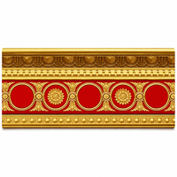 Moulures de corniche en PS rouge doré de luxe Banruo, style européen, moulures décoratives pour plafond, pour la décoration intérieure