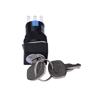 Interruptor selector de llave eléctrica, pulsador de retorno de resorte, XDL16-11YF - Product Image 1