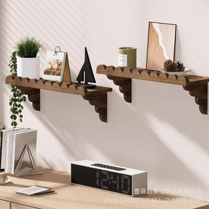 Creative Wooden Wave Shaped Floating <b>Shelf</b> <b>Wall</b> <b>Mounted</b> Storage Rack For Home Office Organization Durable Design - Product Image 1