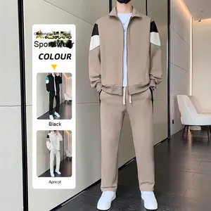 Ensemble <span class=keywords><strong>de</strong></span> survêtement décontracté pour <span class=keywords><strong>homme</strong></span> grande taille printemps/été 2025, respirant, couleur unie, nouveau fabricant, vente en gros - Product Image 6