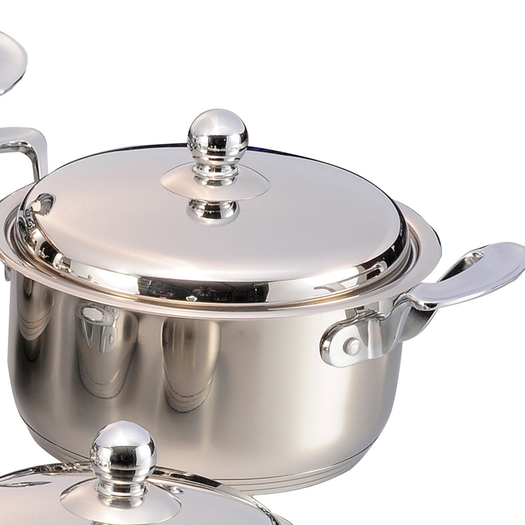 12 Pieces Kitchenware Non Stick Cooking Pot Sets Stainless Steel Elegant Cookware Sets · image 6
