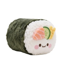 Nouveau jouet en peluche de conception personnalisée douce simulant des aliments Sushi Hamburger Donut Pizza