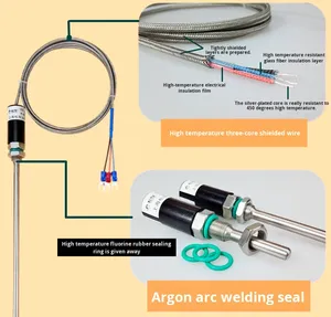 Sensor Suhu Pt100 Platinum Thermal Resistance WZP-187-3PBO <span class=keywords><strong>Probe</strong></span> Tahan Air Bahan Stainless Steel Panjang 50-200mm - Product Image 2