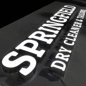 عرض رائع مخصص أكريليك مضاءة 3D تخزين رسائل أمامية في الهواء الطلق أضواء لافتات لافتات إعلانات للأعمال التجارية - Product Image 1