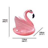 Vente directe usine – Grandes quantités de flotteurs gonflables en PVC/Nylon en forme de flamant rose, avec logo personnalisé, certifiés EN14960, pour la natation et le saut