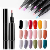 Vente en gros de stylos à gel pour ongles personnalisés à étiquette privée 3 en 1, gel UV LED longue durée, stylo à gel pour ongles facile à appliquer, manucure