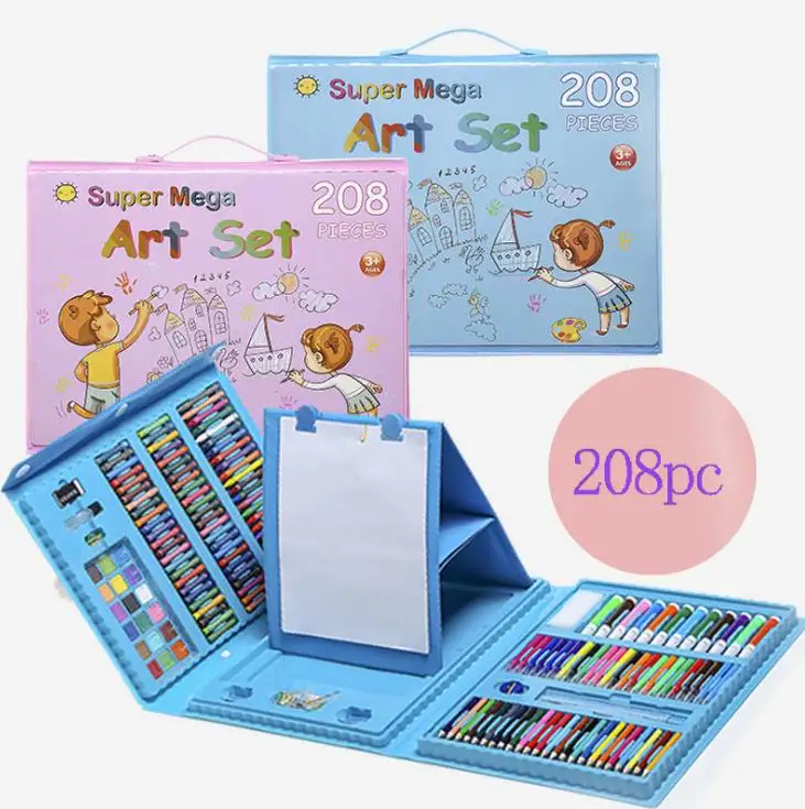 Super Art Set per bambini pittura e disegno Art Set Case Portable Art Box pastelli matite colorate pennarelli