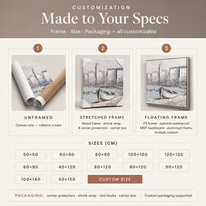 <span class=keywords><strong>Peinture</strong></span> sur toile murale « Port Côtier » avec <span class=keywords><strong>bateau</strong></span>, 100x100cm, style méditerranéen, pour décoration de salon, prête à accrocher - Product Image 5