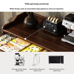 Solid Wood <strong>Sideboard</strong> Tea <strong>Cabinet</strong> Wall-Mounted Integrated Storage <strong>Small</strong> C75 New Model Chinese-Style Living Room Storage <strong>Cabinet</strong> - Product Image 3