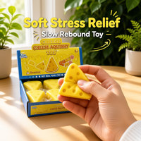 Jouet Squishy en PU en forme de fromage, à remontée lente, anti-stress, à presser, pour enfants et adultes