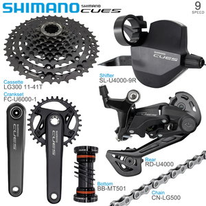 مجموعة أدوات U4000 لدراجة <span class=keywords><strong>MTB</strong></span> سرعة <span class=keywords><strong>1X9</strong></span> U4000 شيفتر U3020 U4020 خلفي Derailleur من Crankset LG500 - Product Image 6