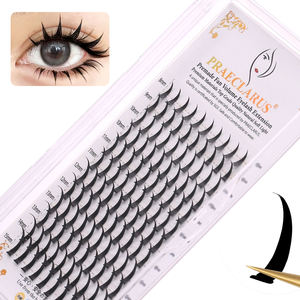 Extension ciglia personalizzate con logo, fatte a mano, effetto wispy, punte sottili, 0.07mm, curvatura <span class=keywords><strong>C</strong></span> D DD, lunghezze miste, extension ciglia 3D preformate effetto wispy - Product Image 5