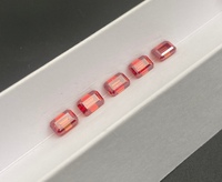 1ct 5*7mm zamrud potong oranye merah longgar batu permata warna Moissanite batu GRA bersertifikat VVS kejelasan longgar Moissanite berlian