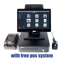 Système Windows POS 14 pouces i3 i5 Win10 écran tactile caisse enregistreuse avec imprimante thermique Restaurant Terminal bureau POS