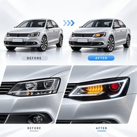 Kit d'éclairage avant dynamique PCS H31 SPS Factory LED pour VW Sagitar Jetta IV 2012-UP 6000LM 8000K avec clignotants dynamiques