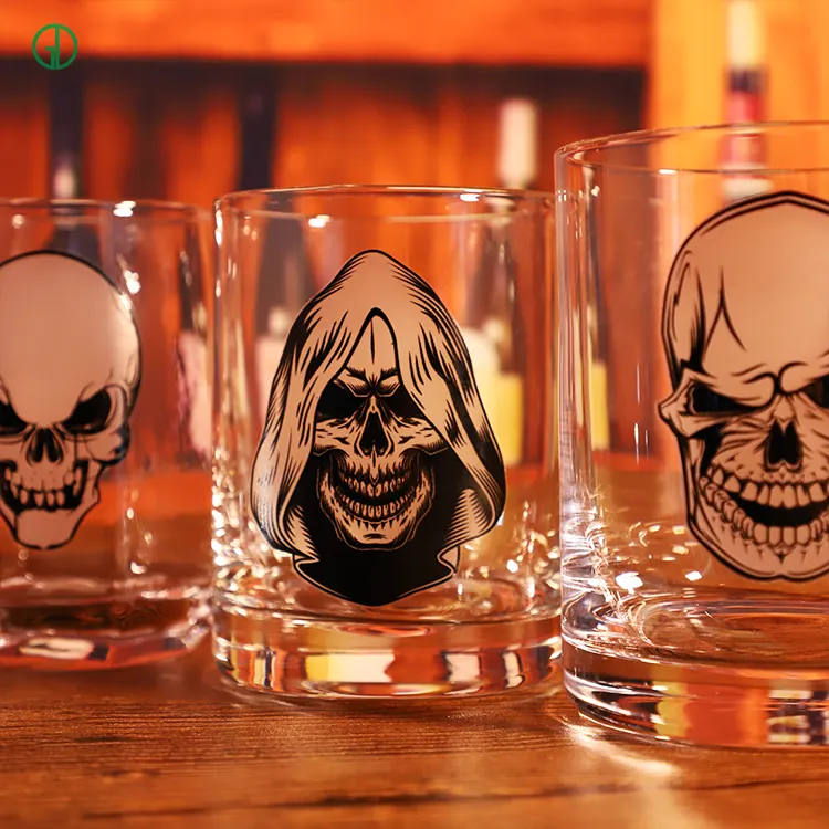 Benutzer definierte Logo-Verpackung Trinkglas becher Kaffeetassen Halloween Vampir trinken Weinglas Tasse