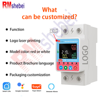 RMshebei pemutus sirkuit arus residu Wifi, Tuya pengukur energi pintar AcMcb 2 tiang meteran energi prabayar pintar Smartlife