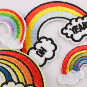 <strong>Custom</strong> Funny Cute Embroidered Cartoon Pattern Rainbow <strong>Patch</strong> Heat Transfers Iron on <strong>Patches</strong> for Clothing Baseball Cap - Product Image 4