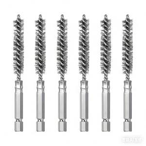 <span class=keywords><strong>Brosse</strong></span> de nettoyage industrielle torsadée en fil d'acier inoxydable de 19 mm de haute qualité, personnalisée, longueur des poils de 1 pouce, garantie 1 mois - Product Image 2