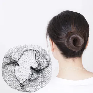 100PCS Top quality nylon hair net star dance recital Buns / Hair Extension Weaving cap brown hairnets