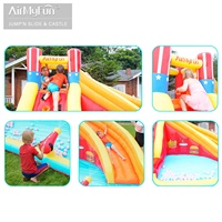 Château gonflable géant pour hamburger et frites avec toboggan pour enfants pour jouer quantité minimale de commande monobloc à vendre