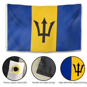 <span class=keywords><strong>Bandera</strong></span> <span class=keywords><strong>de</strong></span> <span class=keywords><strong>Barbados</strong></span> Personalizada <span class=keywords><strong>de</strong></span> Poliéster para Exteriores, <span class=keywords><strong>Bandera</strong></span> Nacional Barbadeña para Colgar en la Pared con Ojales <span class=keywords><strong>de</strong></span> Latón - Product Image 4